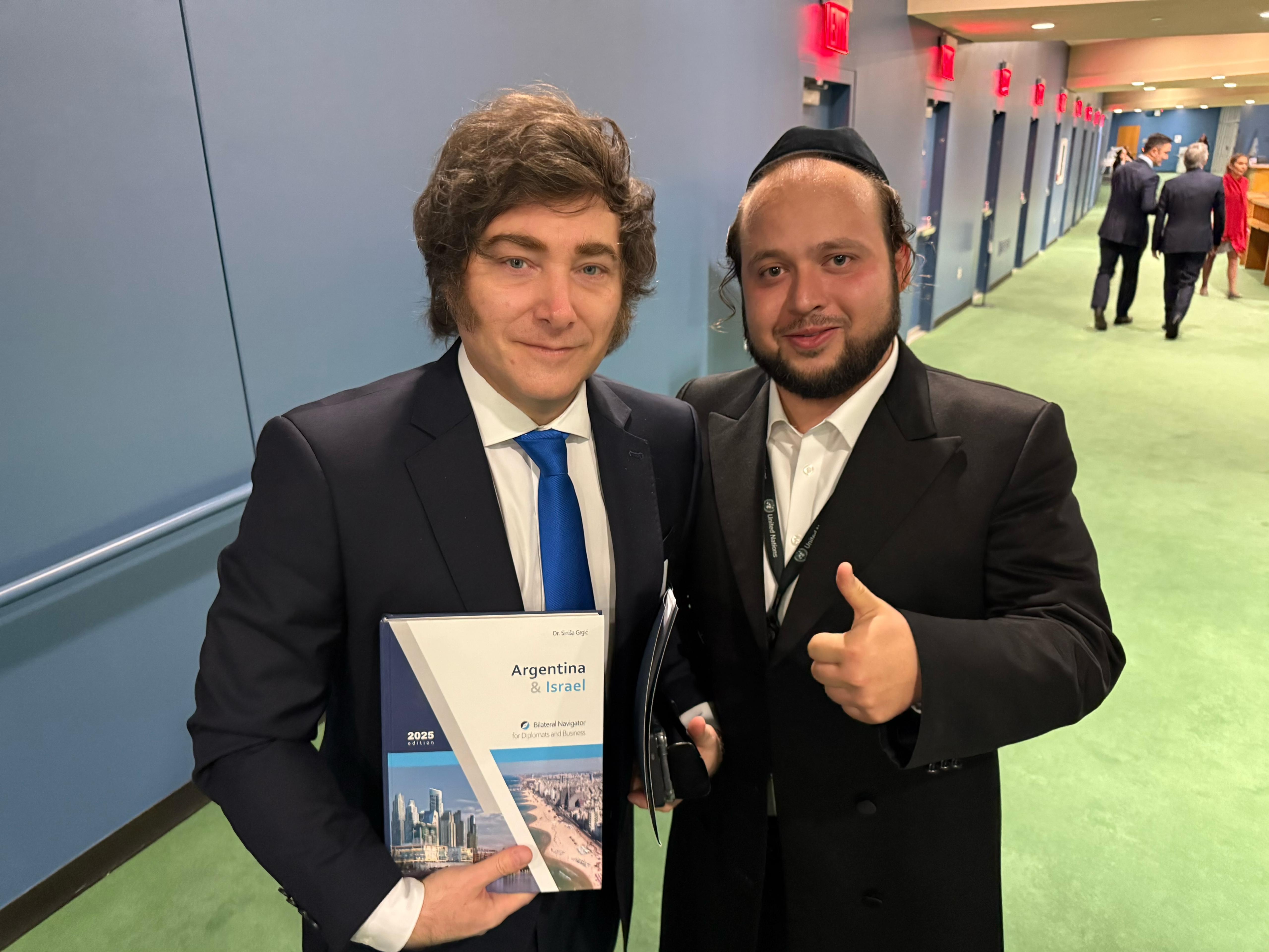 Yaakov Flitchkin with President Milei